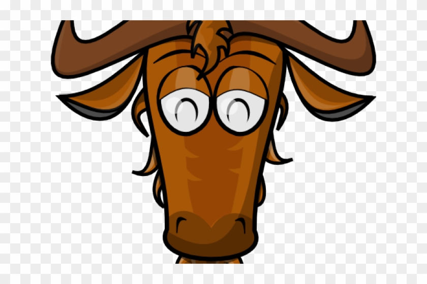 Head Clipart Wildebeest - Cartoon #1021802
