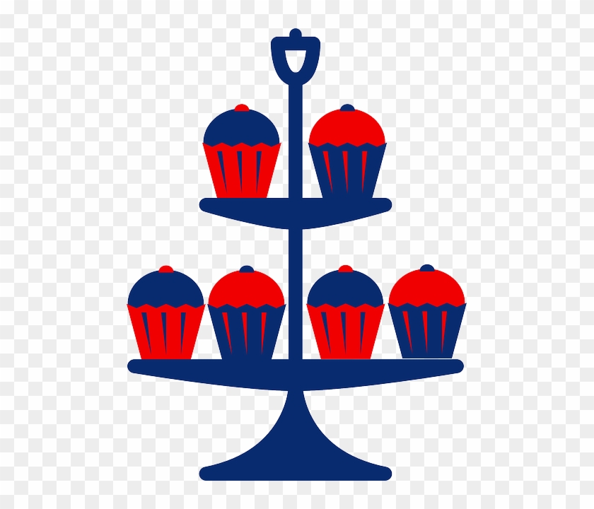 Stand Blue, Cake, Red, Stand - Blue Cake Stand Clipart #1021824