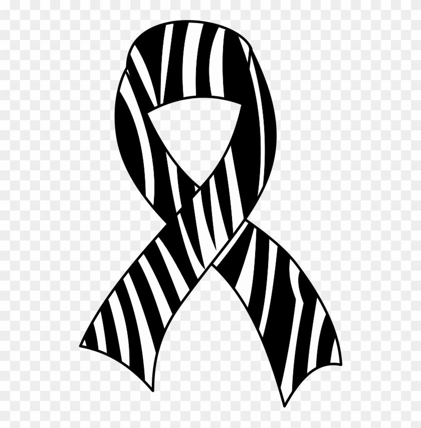 Zebra Ribbon - Black And White Zebra Ribbon Png #1021842