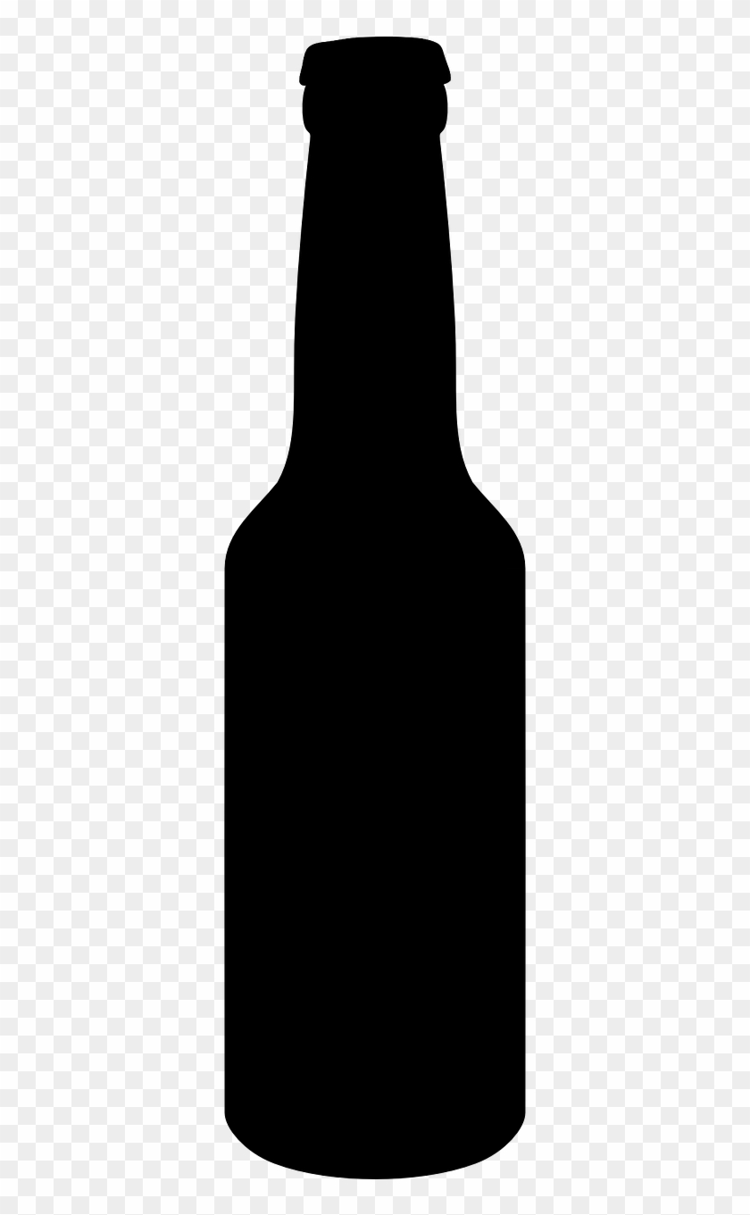 Bottle, Beer, Silhouette, Black, Drink, Beverage - Beer Silhouette #1021938