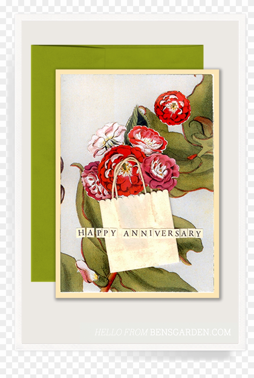 Anniversary Roses Folded Greeting Card - Picture Frame #1022003