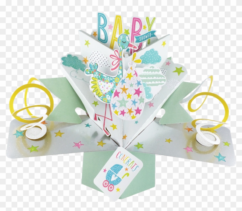 Baby Shower Pop-up Greeting Card - Second Nature Pop Up Baby Shower Card #1022019