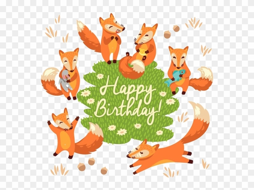 Royalty-free Stock Photography Fox Greeting Card - Fox Happy Birthday #1022024