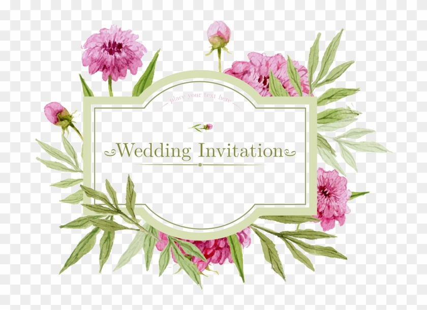 Wedding Invitation Flower Greeting Card - Casamento Flores Vetores #1022056
