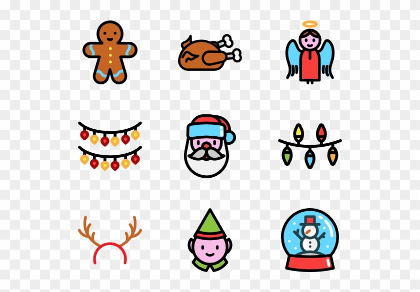 Linear Christmas Ornaments - Dia De Los Muertos Icons Png #1022063