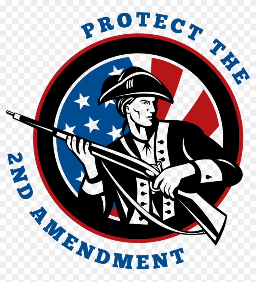 Vector Graphic Design Illustration Of An American Revolutionary - Protect The Second Amendment #1022073