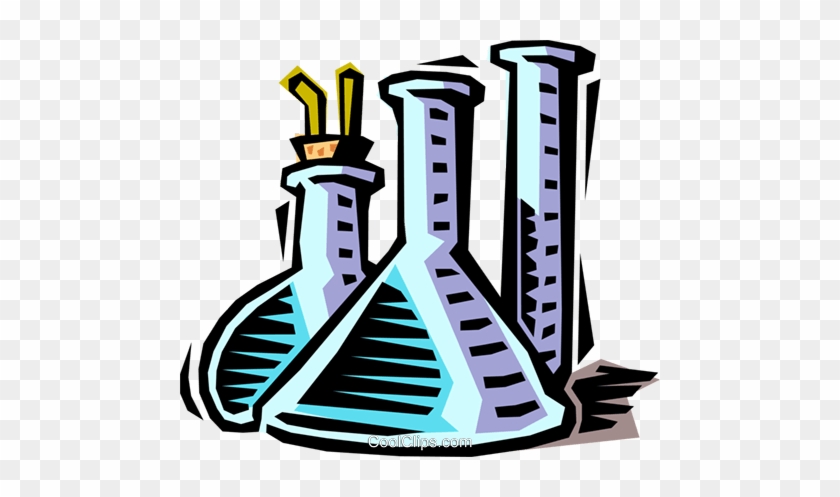 Beakers And Test Tubes Royalty Free Vector Clip Art - Beakers And Test Tubes Clipart #1022117