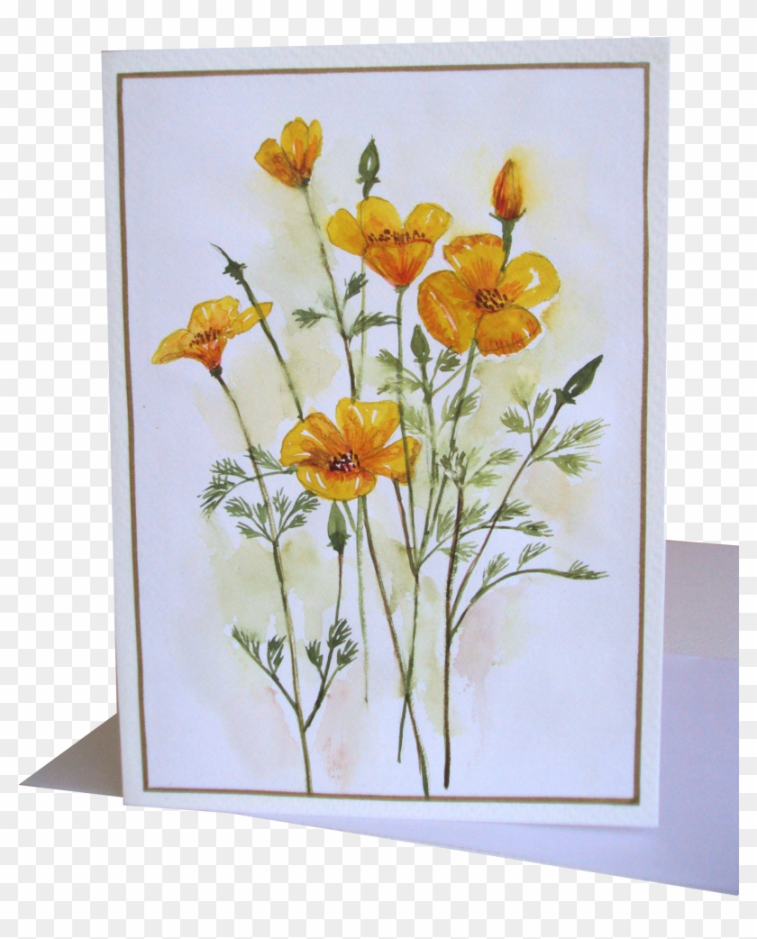 Yellow Poppies Card - Sulfur Cosmos #1022136