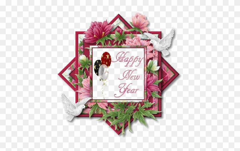 Animated New Year Greetings Happy Holidays - Happy New Year Flower #1022146