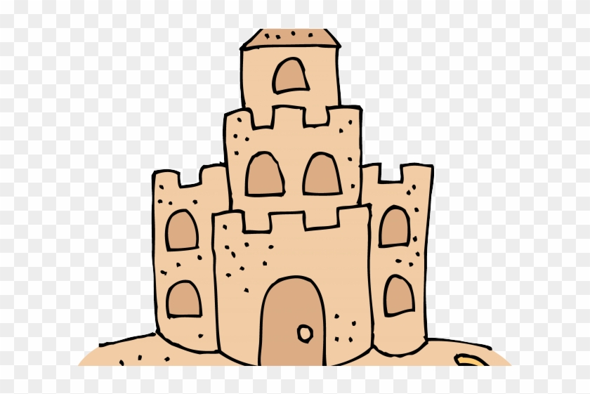Sand Monster Clipart Sandcastle Clipart - Sand Castle Drawing Easy #1022161
