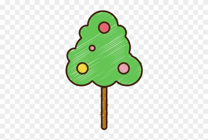 Natural Tree With Fruits - Cartoon #1022180