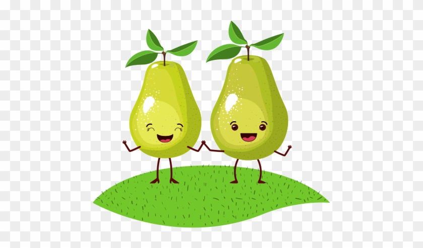 Realistic Pair Of Pear Fruits - Caricatura Pera #1022200