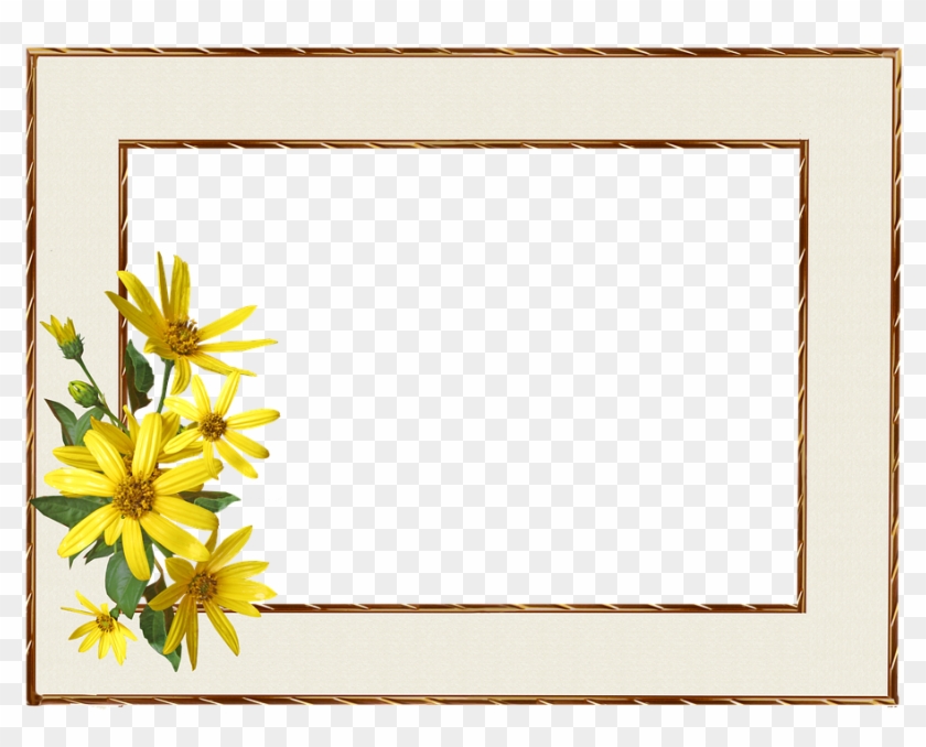 Frame, Border, Yellow Flower - Frame Border #1022260