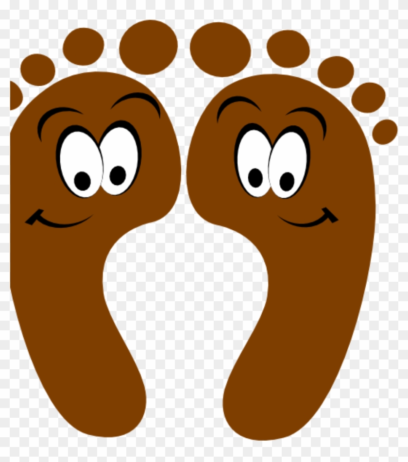 Cartoon Feet Brown Happy Clip Art At Clker Vector Online - Jackson Foot Care 'n Soap Pack #1022291