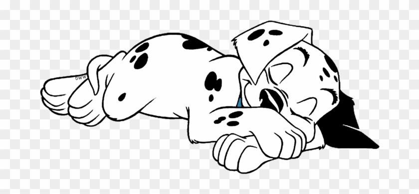 Dalmation Clipart - 101 Dalmatians Puppies Sleeping #1022388