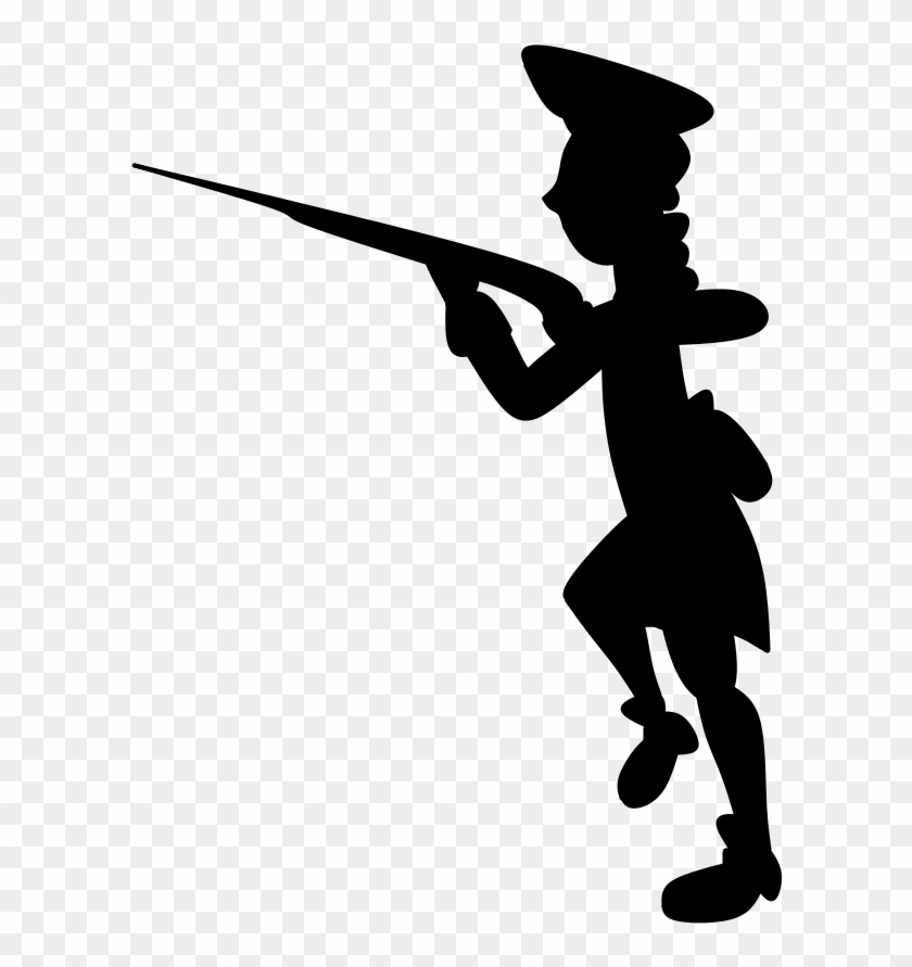 Revolutionary War Soldier Cartoony Silhouette By Wertyla - Revolutionary War Soldier Transparent Png #1022447