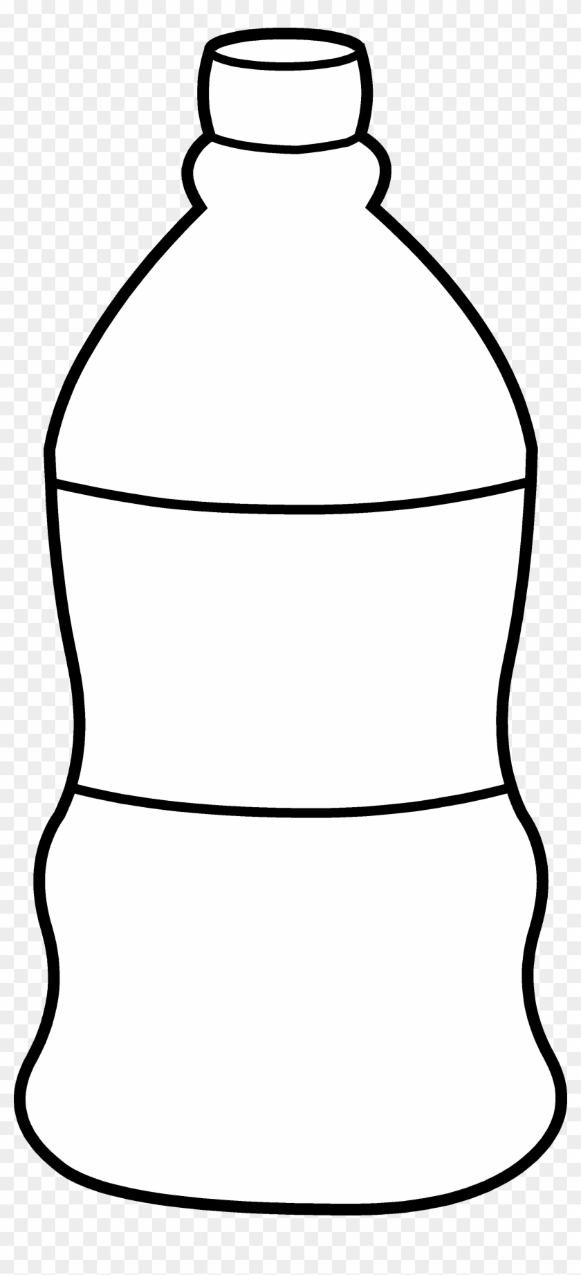 Black - And - White - Water - Clipart - Template Of A Water Bottle #1022522