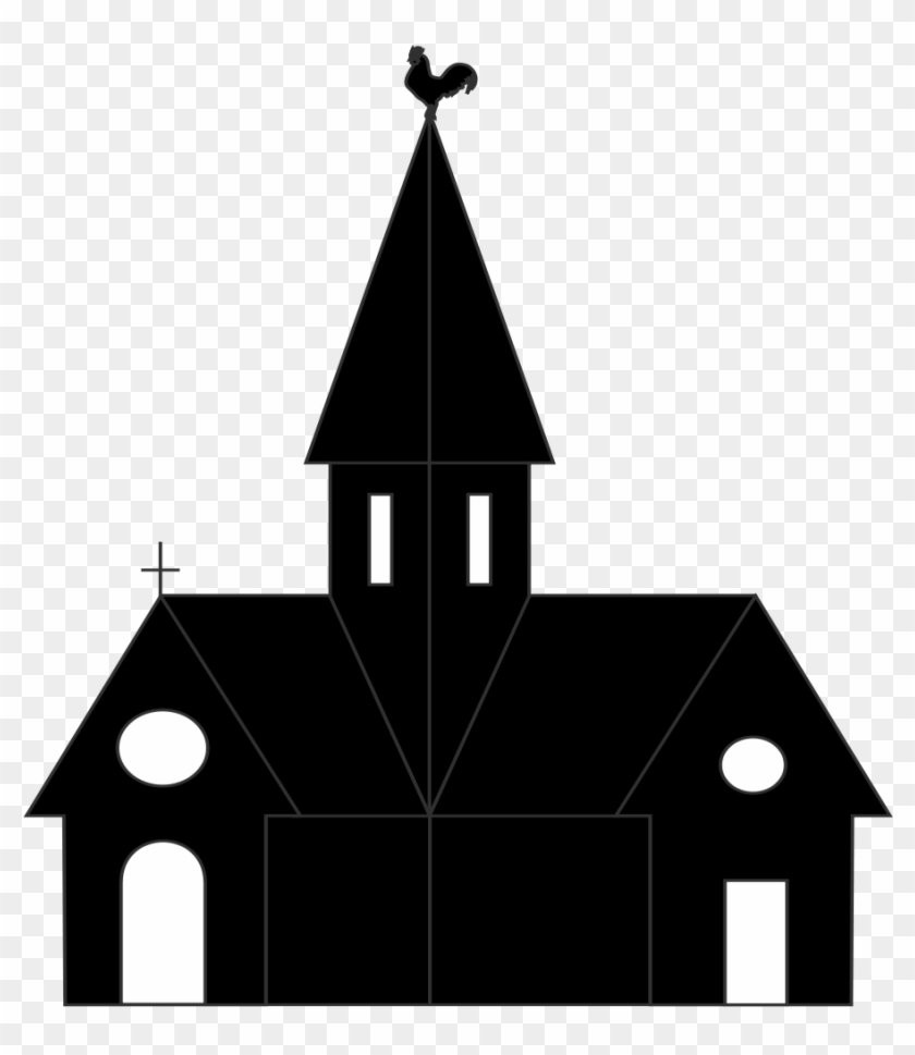 Open - Church Silhouette Clip Art #1023101