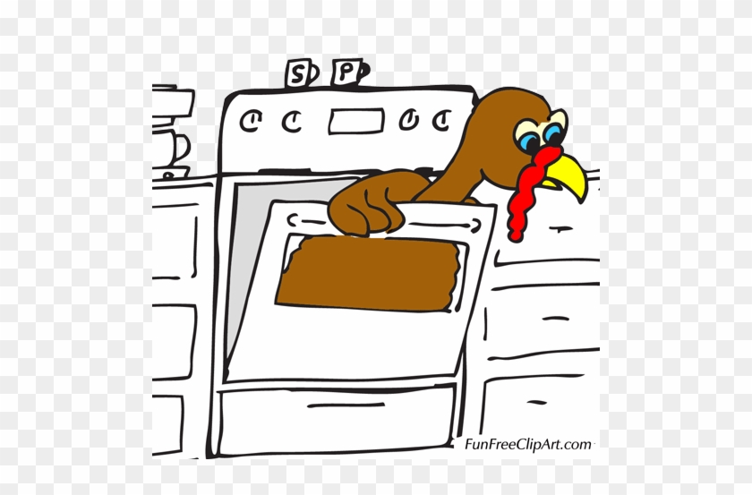 Turkey Hiding Clipart - Turkey In The Oven #1023155