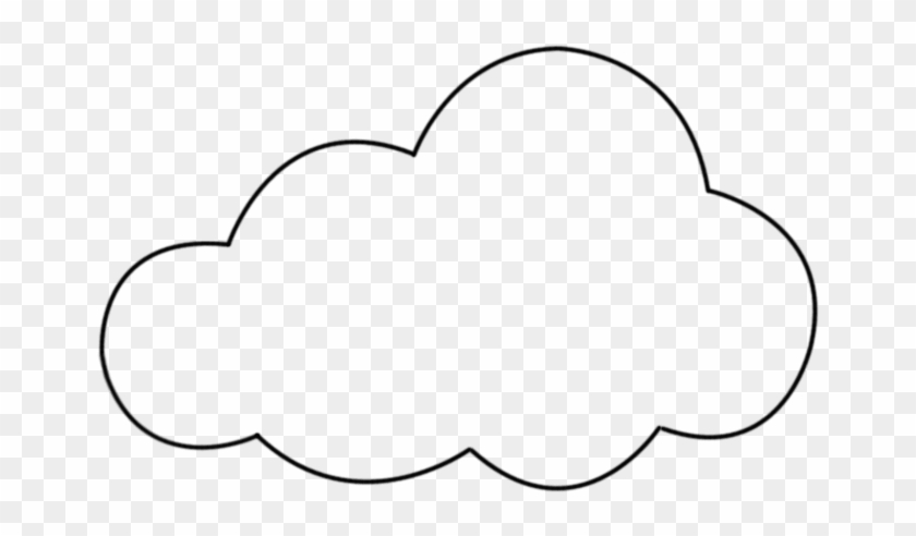 Drawn Cloud Transparent Background - Molde Nuvem Png #1023253