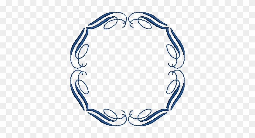 Rounded Swirl Monogram Frame - Circle #1023337