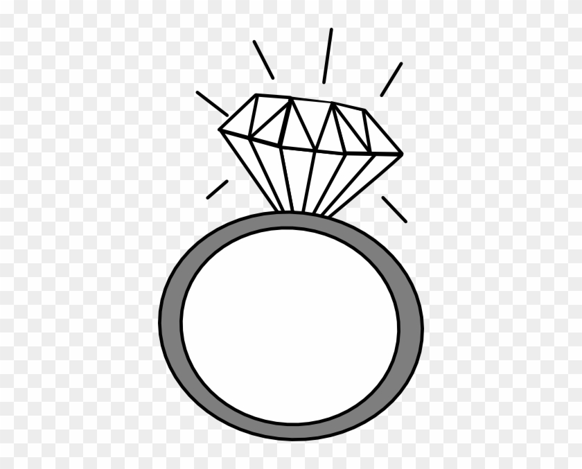 Silver Wedding Ring Clipart - Diamond Ring Clipart #1023365