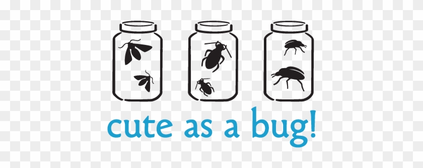 Cute As A Bug With Jars Vinyl Wall Decal - Wall Decal #1023391