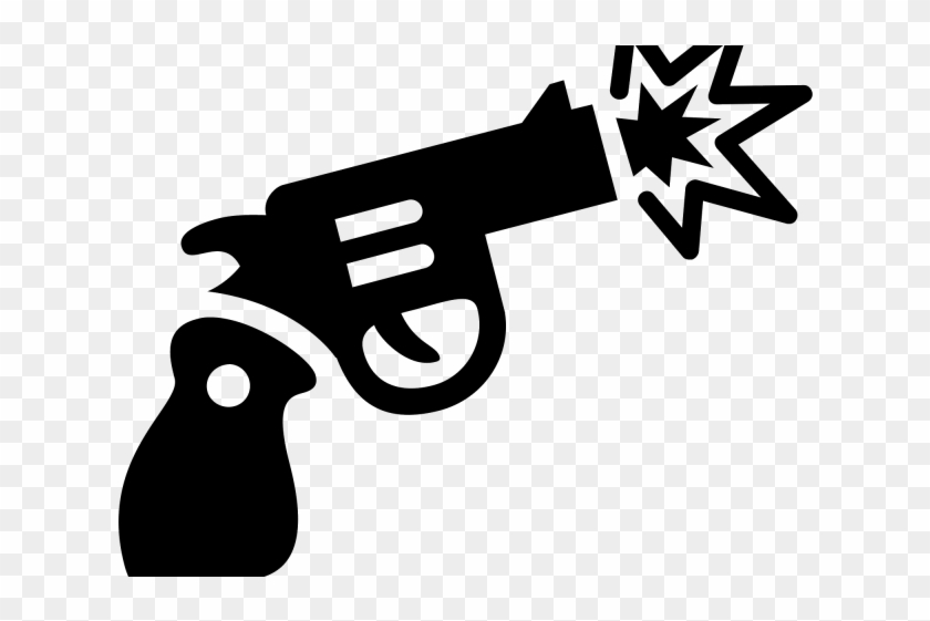 Explosions Clipart Black And White - Gun Icon #1023432