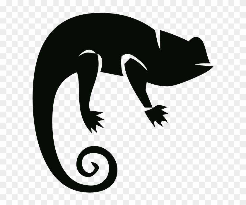 Salamander Clipart Outline - Camaleon Silueta Png #1023442