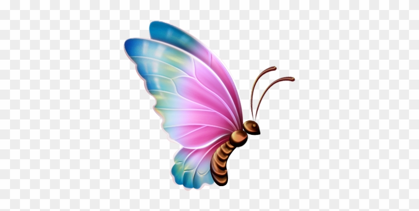Pink Butterfly Clipart - Transparent Background Butterfly Clipart #1023444