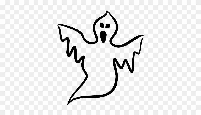 Ghostly Clipart Clear Background - Ghost Drawing Easy #1023487