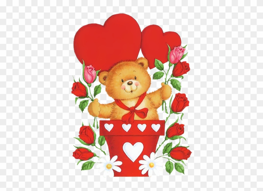 Pin Valentine Rose Clip Art - Boa Noite Amor Animado #1023521