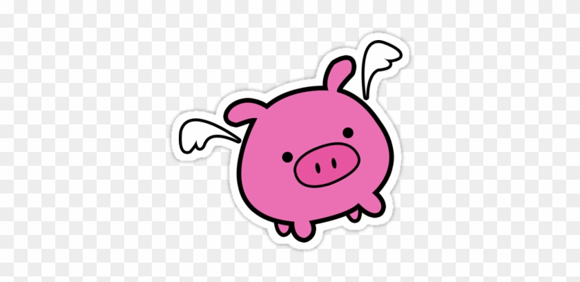 Cute Pink Flying Pig - Pig Flying Cartoon Cute #1023552