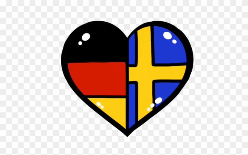 Germany X Sweden Heart By Twodiamondswords - Emblem #1023559