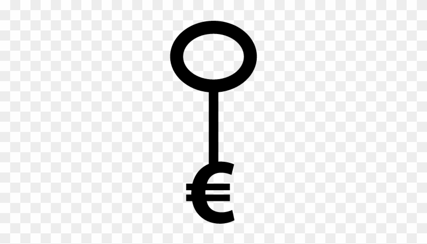 Euro Key Shape Vector - Euro Symbol #1023602