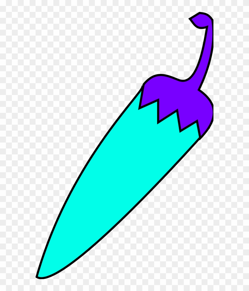 Red Chili With Green Tail - Clip Art #1023629