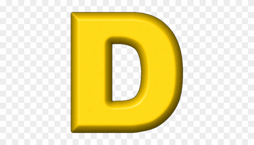 Yellow Alphabet Letter D #1023631