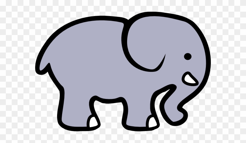 Elephant Grey Clip Art At Clkercom Vector Online - Cartoon Elephant #1023705