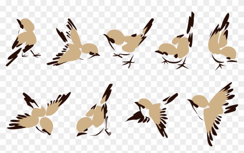 Kisspng House Sparrow Bird Clip Art Ink Pen Jane Little - Birds Drawings Vector #1023802
