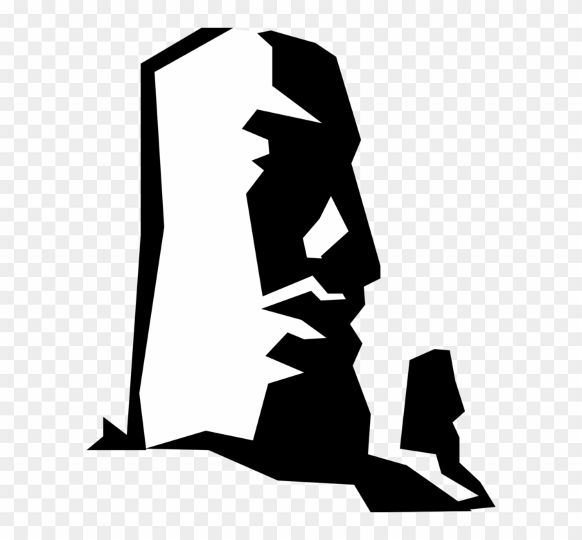 Vector Illustration Of Easter Island Moai Monolithic - Easter Island #1023865