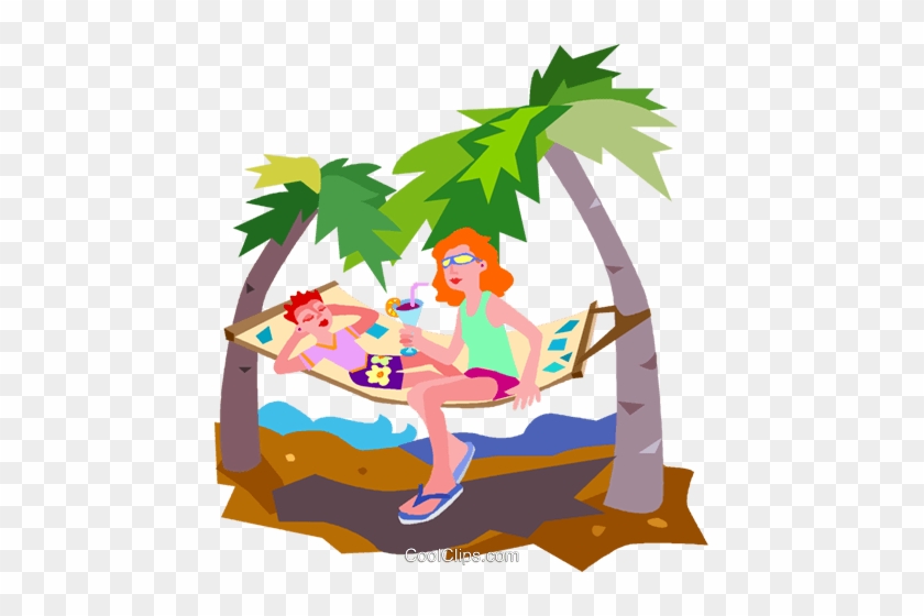 Hammock Royalty Free Vector Clip Art Illustration - Vector Graphics #1023913