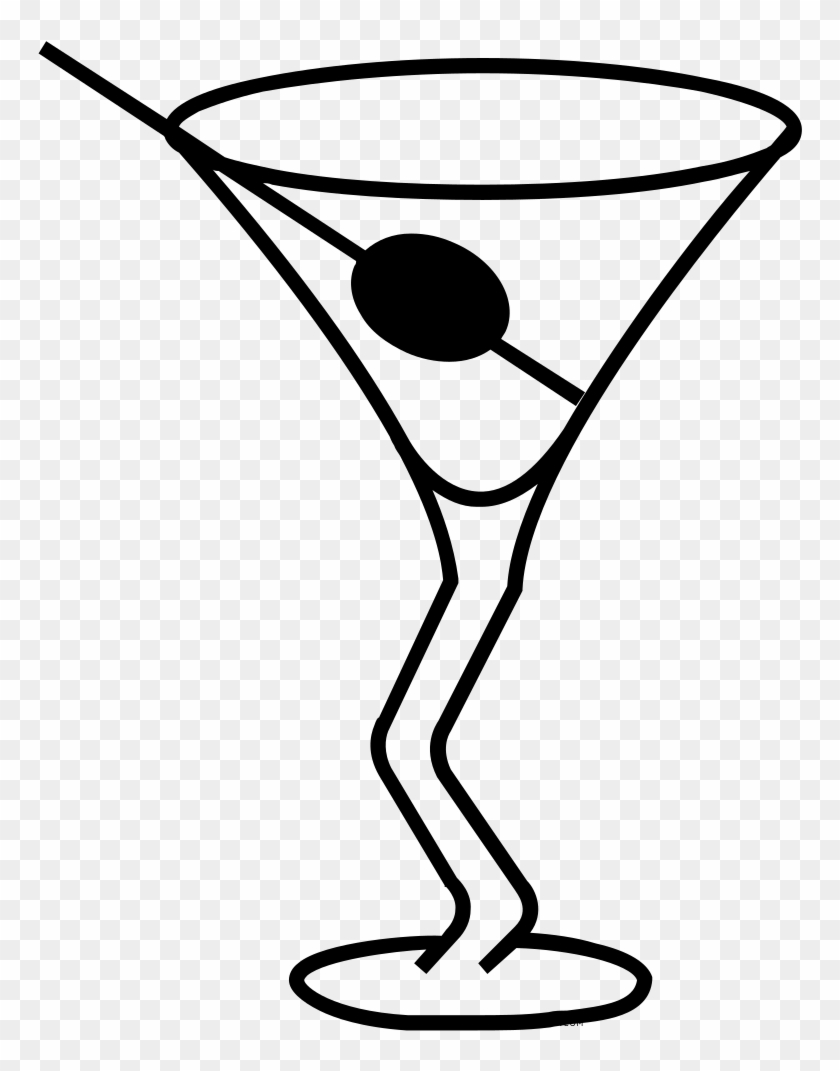 Martini Glass Coloring Page - Coloring Book #1023951
