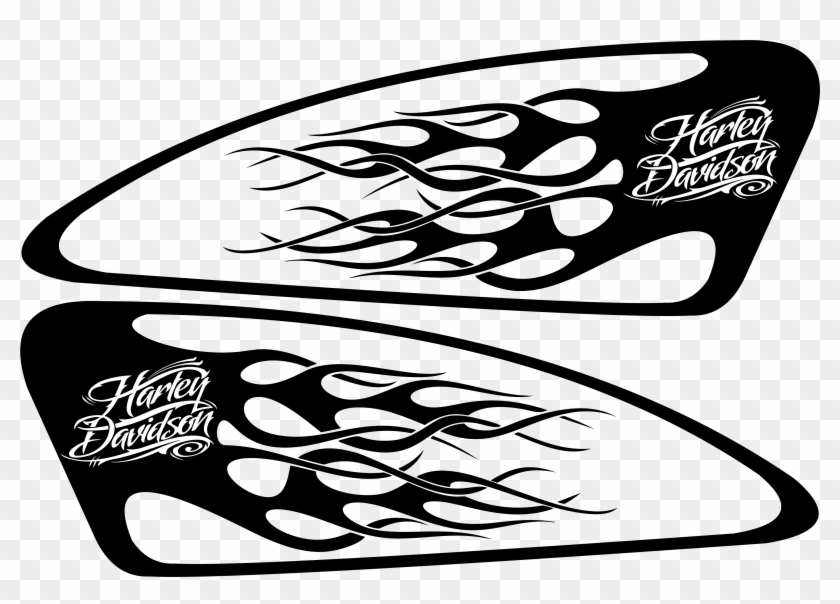 Harley Decals Airbrush Gas Tank Stencils Vinyl - Painting #1024087