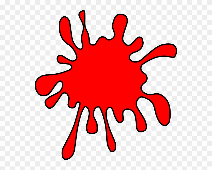 Small Red Ink Splash Clip Art At Clker - Slime Clipart #1024195