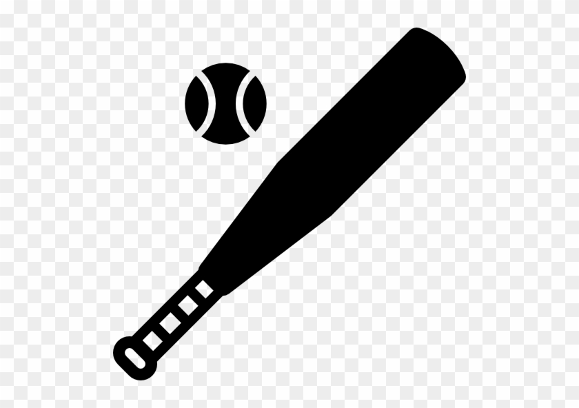 Baseball Free Icon - Baseball Bat Icon Png #1024219