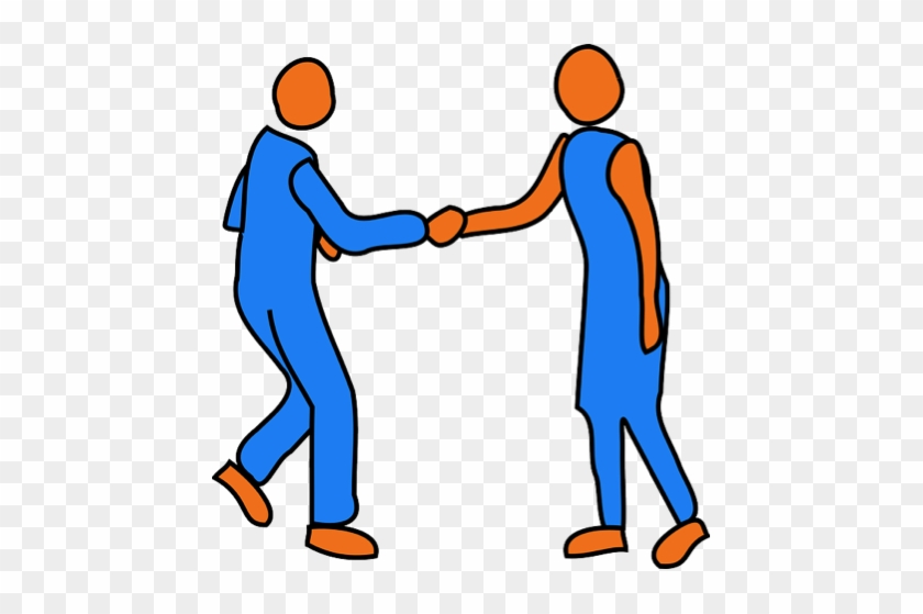 Clip Art Of A Man And Woman Shaking Hands - People Shaking Hands Clip Art #1024239