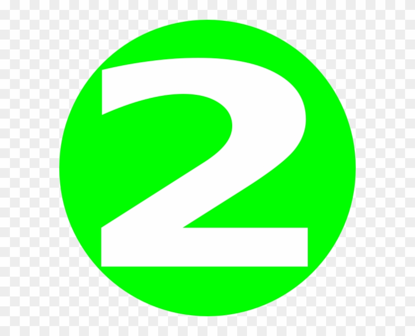 Glossy Green Circle Icon With 2 Clip Art - Circle #1024357