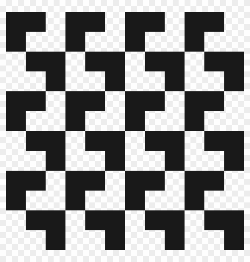 Tromino Tessellation Clip Art - Tessellations Black And White #1024548