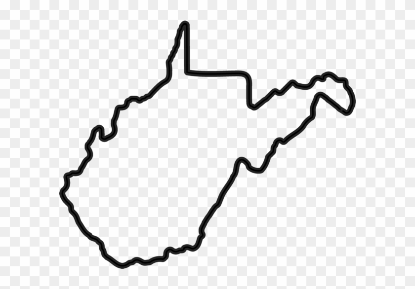 West Virginia Outline Rubber Stamp - West Virginia State Outline #1024720