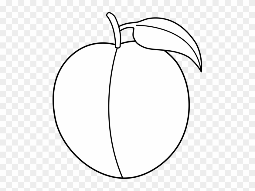 Peach Outline Clipart 4 By Anna - Peach Clipart Black And White Png #1024732